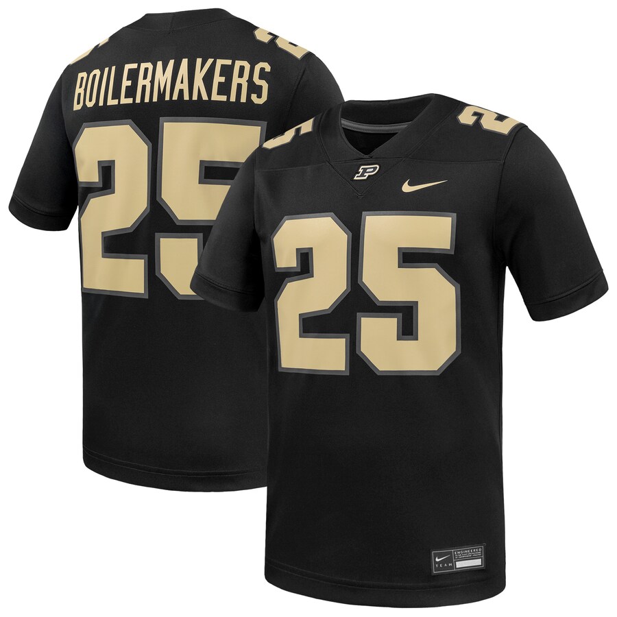 Men's Nike #25 Black Purdue Boilermakers Untouchable Replica Game Jersey - ujerseystore