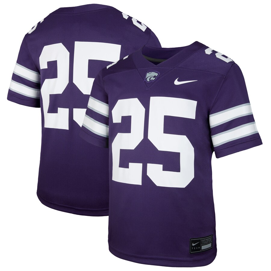 Youth Nike #25 Purple Kansas State Wildcats Untouchable Replica Game Jersey - ujerseystore