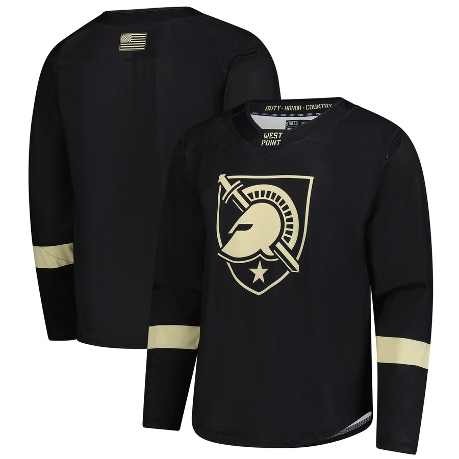 Men's Black Army Black Knights Replica Hockey Jersey - ujerseystore