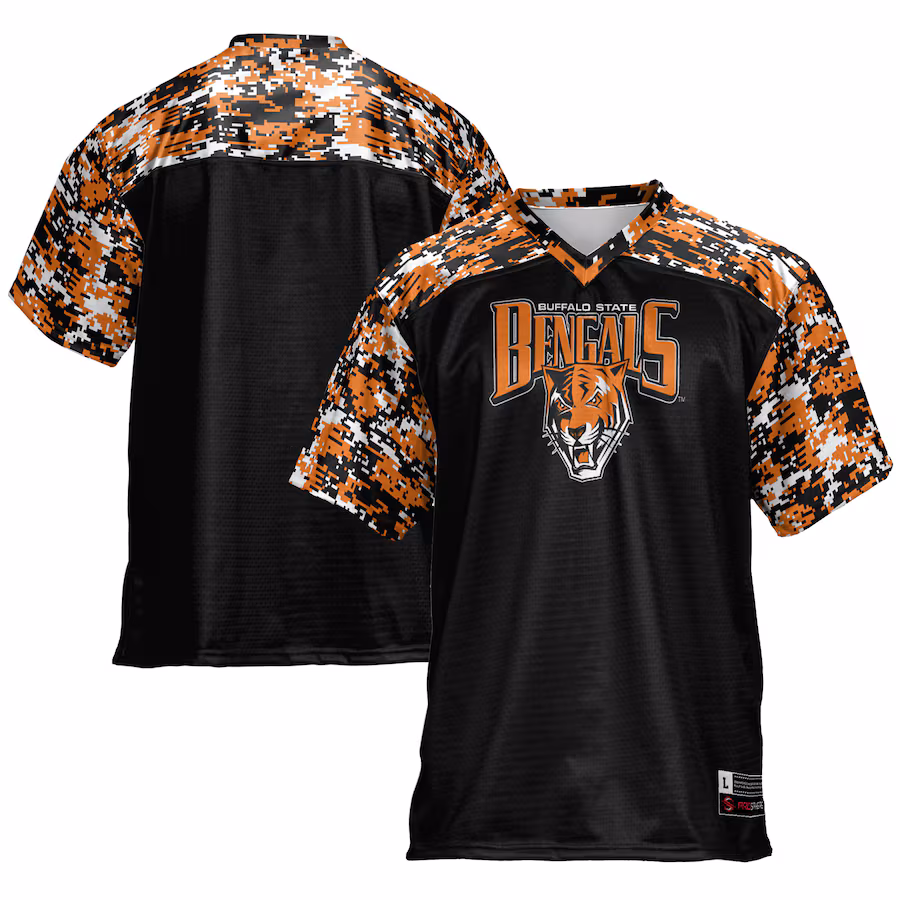 Men's GameDay Greats Black Buffalo State Bengals Football Jersey - ujerseystore