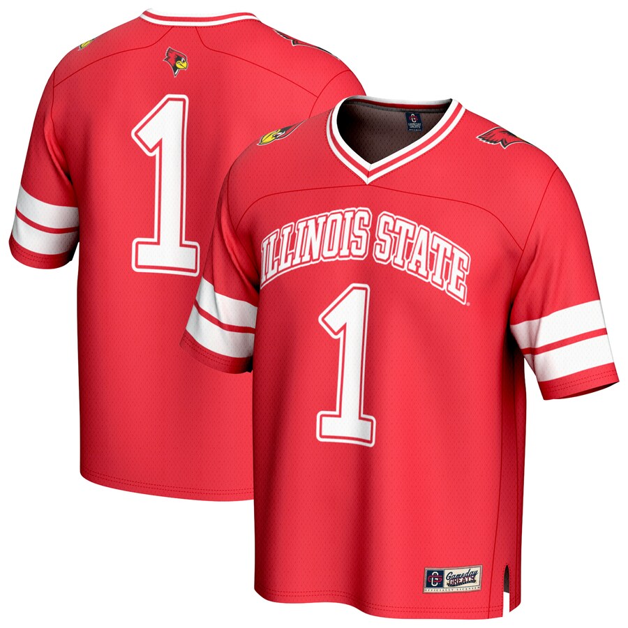 Unisex GameDay Greats #1 Red Illinois State Redbirds Lightweight Collegiate Football Fashion Jersey - ujerseystore