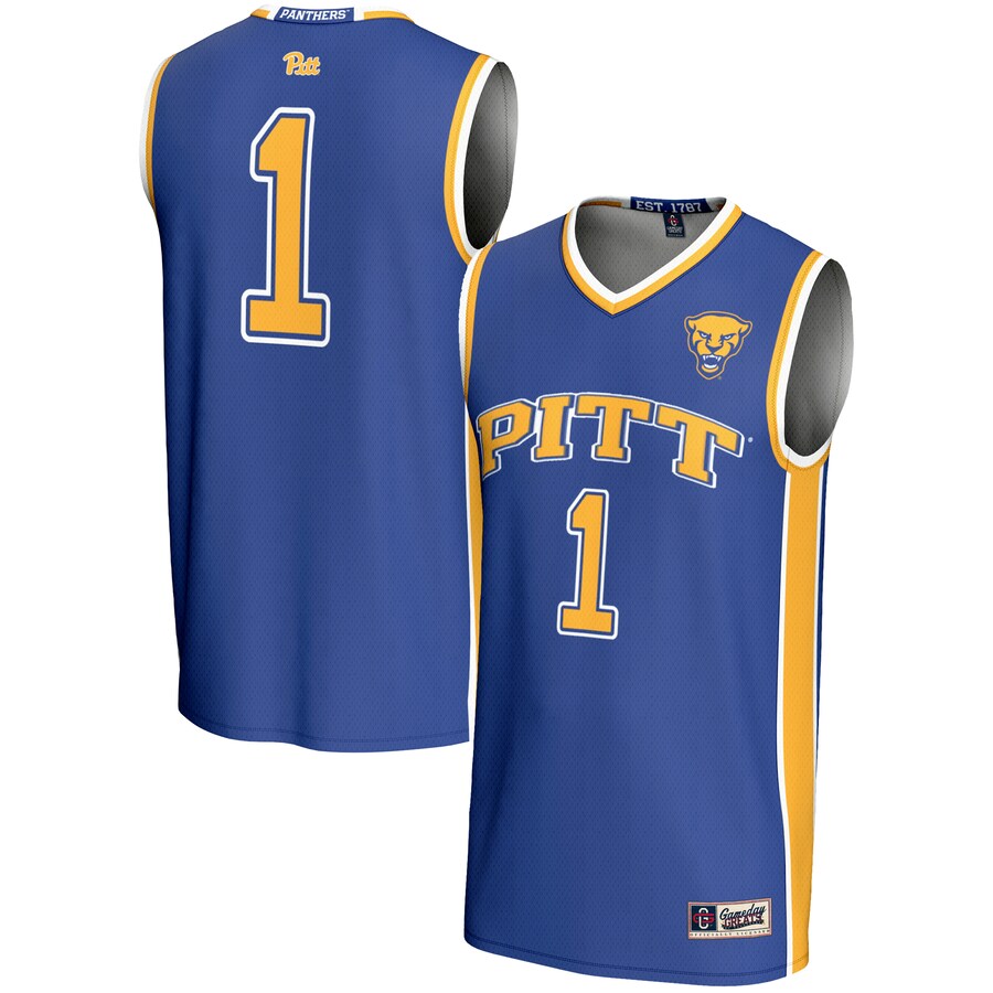 Men's GameDay Greats #1  Royal Pitt Panthers  Lightweight Basketball Jersey - ujerseystore