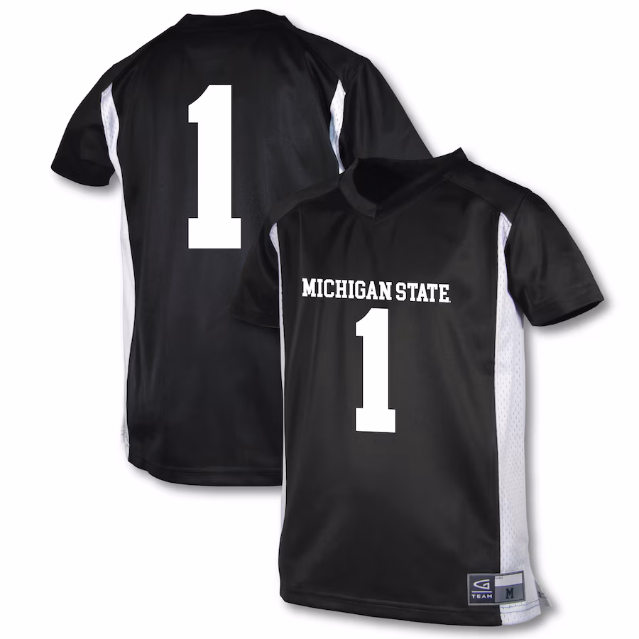 Youth Garb #1 Black Michigan State Spartans Football Jersey - ujerseystore