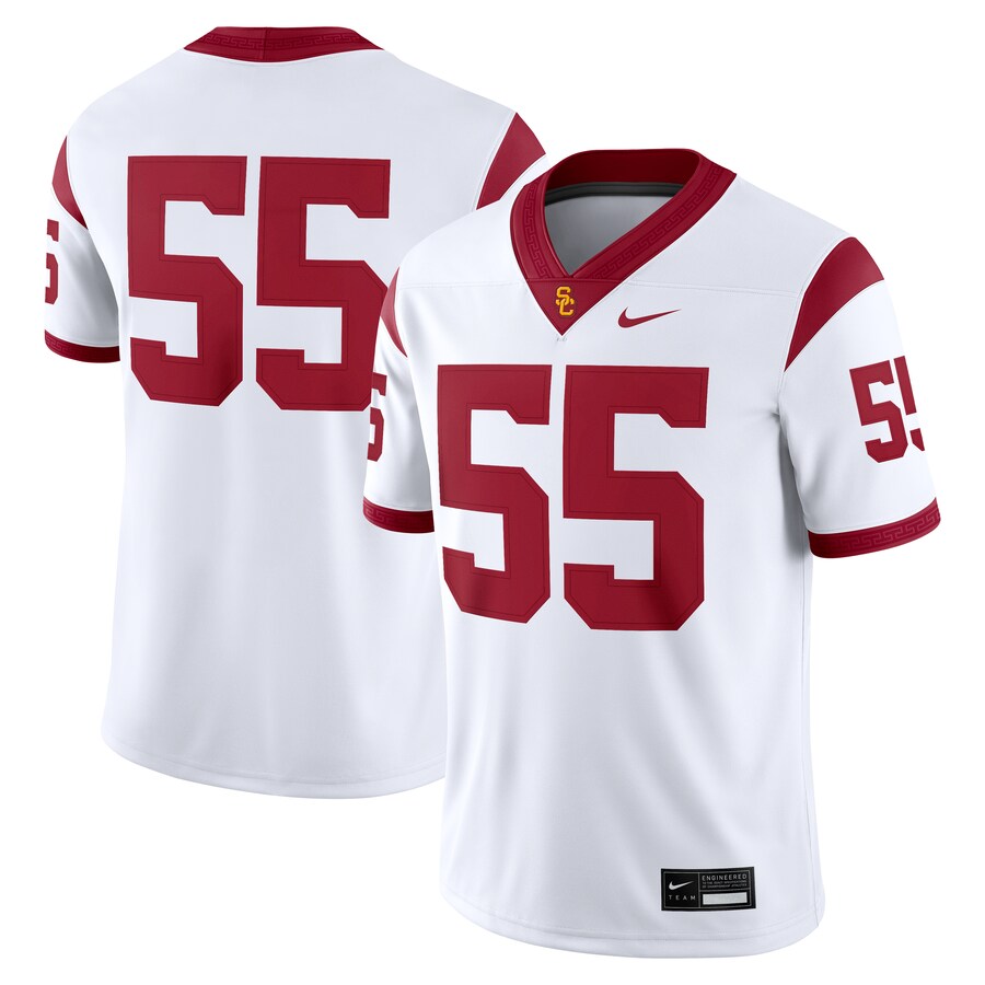 Men's Nike #55 White USC Trojans Limited Away Game Jersey - ujerseystore