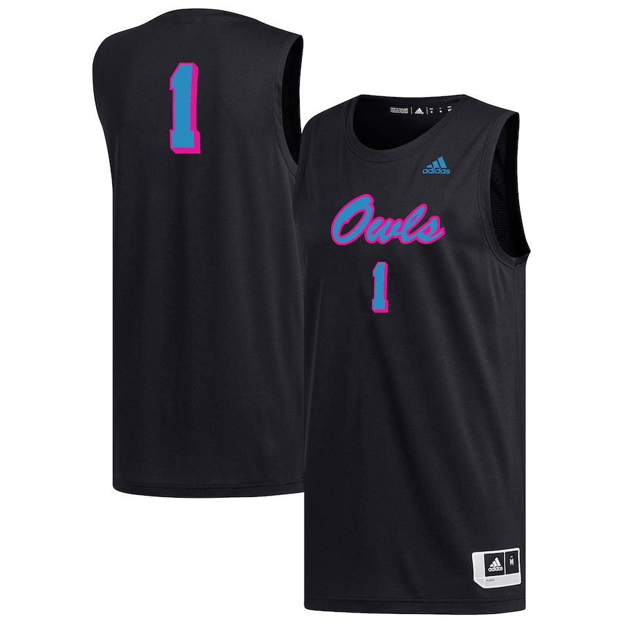 Men's adidas #1 Black Florida Atlantic Owls Replica Basketball Jersey - ujerseystore