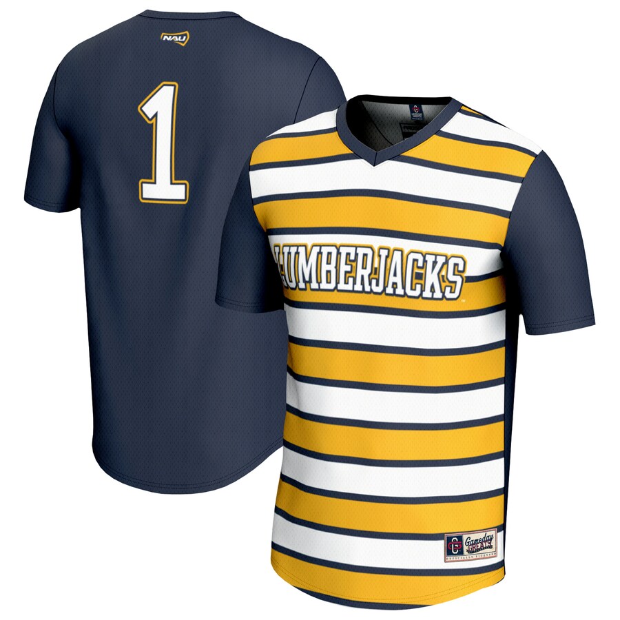 Youth GameDay Greats #1 Navy Northern Arizona Lumberjacks Lightweight Soccer Fashion Jersey - ujerseystore