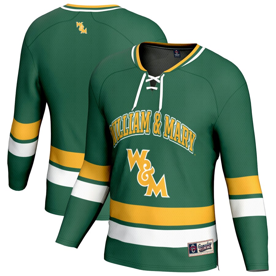 Youth GameDay Greats Green William & Mary Tribe Hockey Jersey - ujerseystore