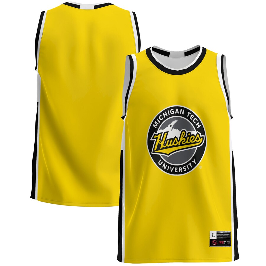 Men's GameDay Greats  Gold Michigan Tech Huskies  Lightweight Basketball Jersey - ujerseystore
