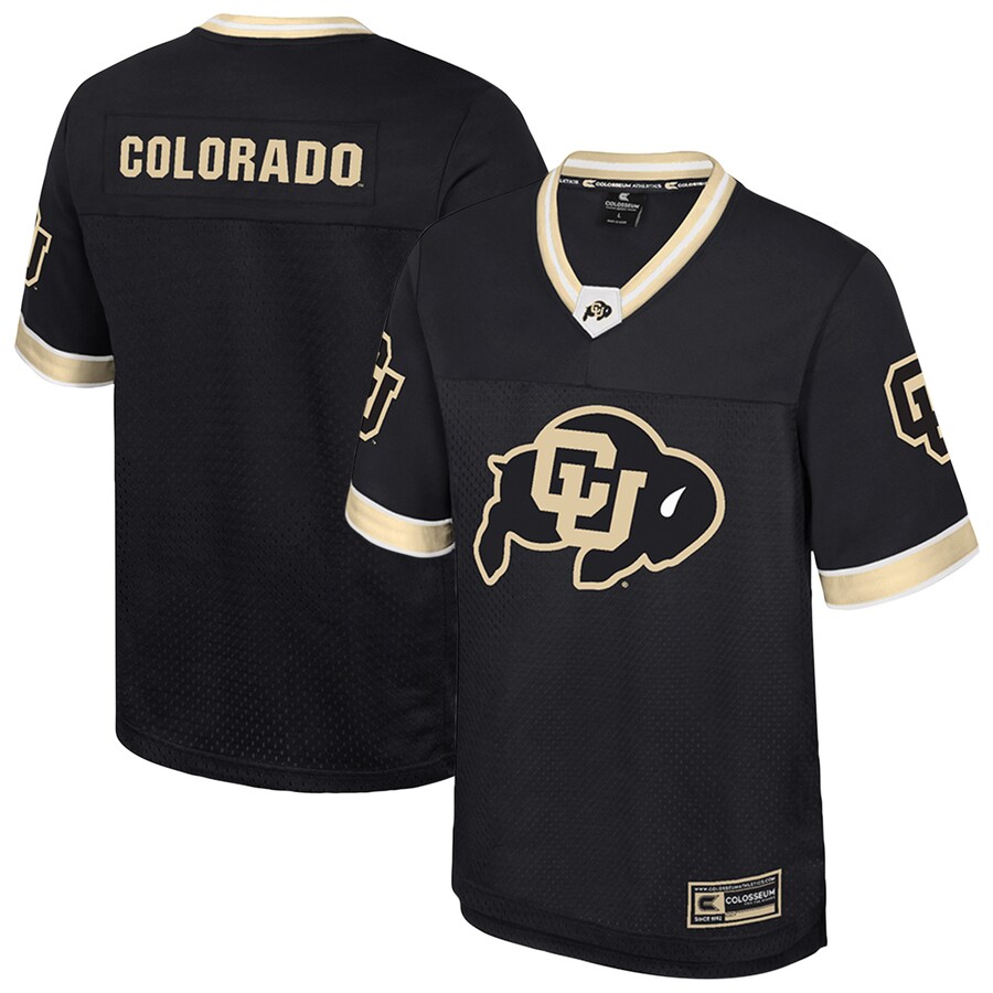 Men's Colosseum  Black Colorado Buffaloes Nothing But The Hits Football Jersey - ujerseystore