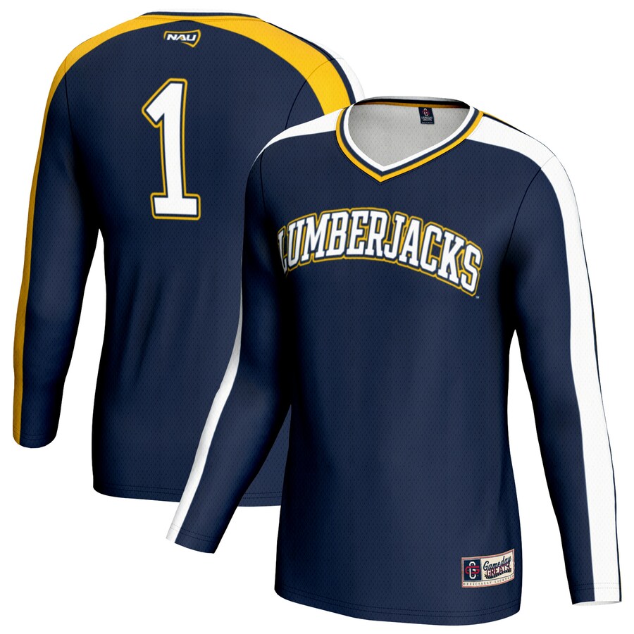 Unisex GameDay Greats Navy Northern Arizona Lumberjacks #1 Lightweight Volleyball Fashion Jersey - ujerseystore