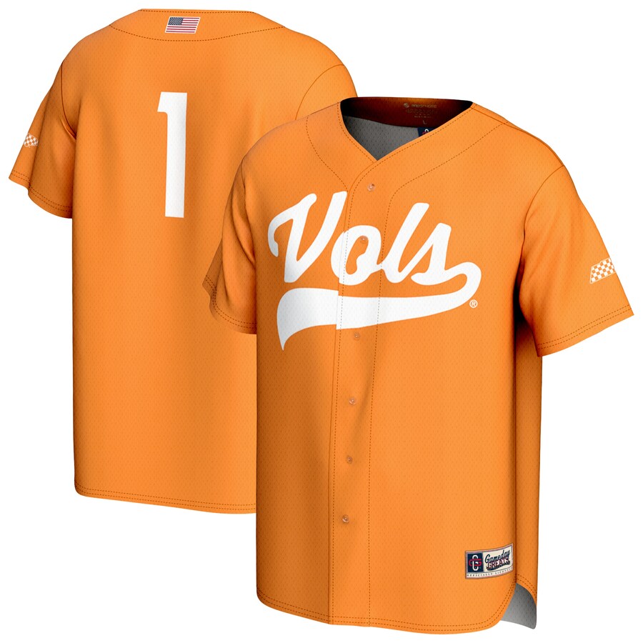 Youth GameDay Greats #1 Tennessee Orange Tennessee Volunteers Lightweight Baseball Fashion Jersey - ujerseystore