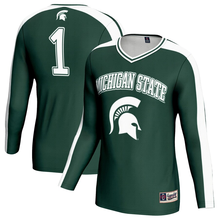 Unisex GameDay Greats Green Michigan State Spartans Women's Volleyball Lightweight Fashion Jersey - ujerseystore