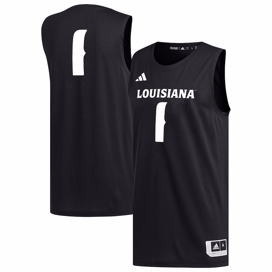 Men's adidas #1 Black Louisiana Ragin' Cajuns Replica Basketball Jersey - ujerseystore