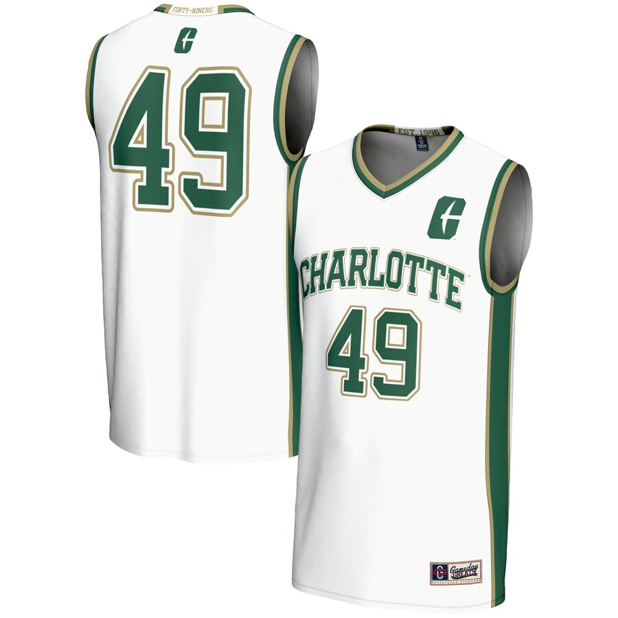 Unisex GameDay Greats #49 White Charlotte 49ers Lightweight Basketball Jersey - ujerseystore