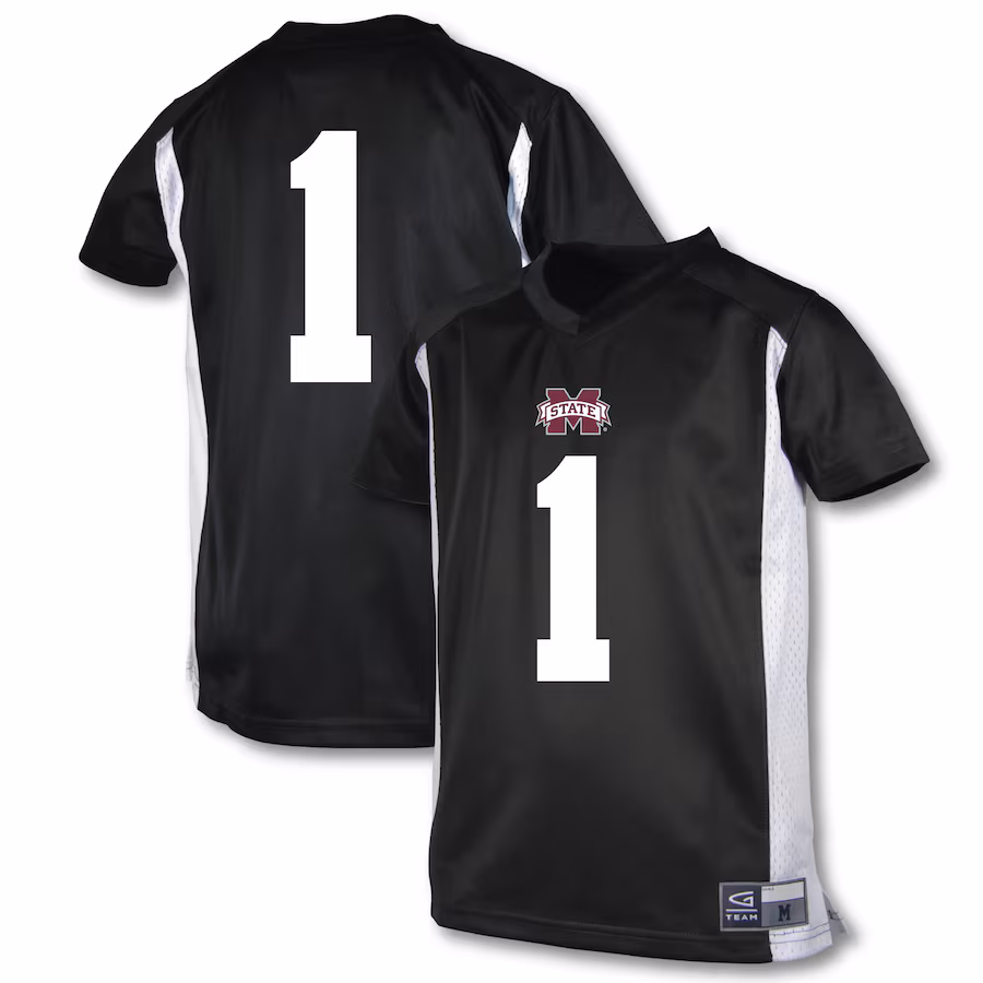 Youth Garb #1 Black Mississippi State Bulldogs Football Jersey - ujerseystore