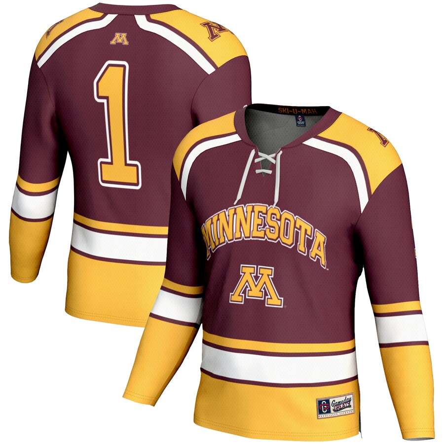 Youth GameDay Greats #1 Maroon Minnesota Golden Gophers Hockey Jersey - ujerseystore