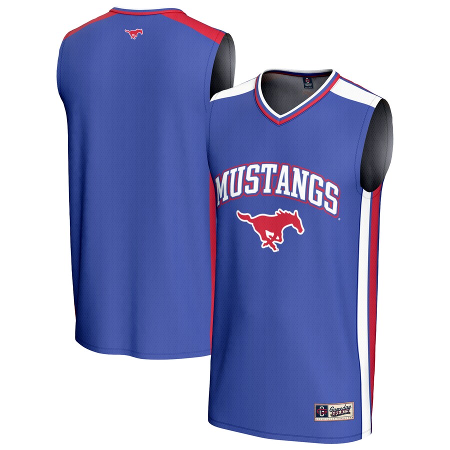 Youth GameDay Greats Royal SMU Mustangs Basketball Jersey - ujerseystore
