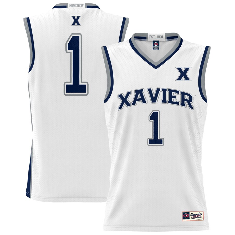 Youth GameDay Greats #1 White Xavier Musketeers Lightweight Basketball Jersey - ujerseystore