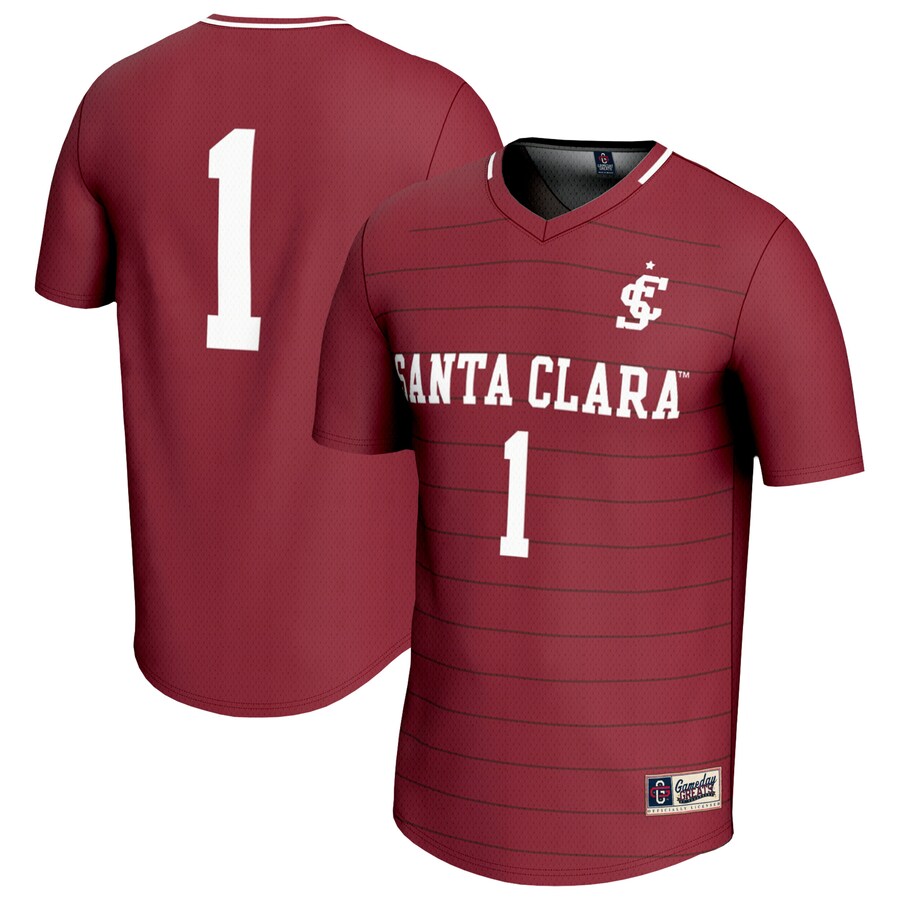 Youth GameDay Greats #1 Maroon Santa Clara Broncos Lightweight Soccer Fashion Jersey - ujerseystore
