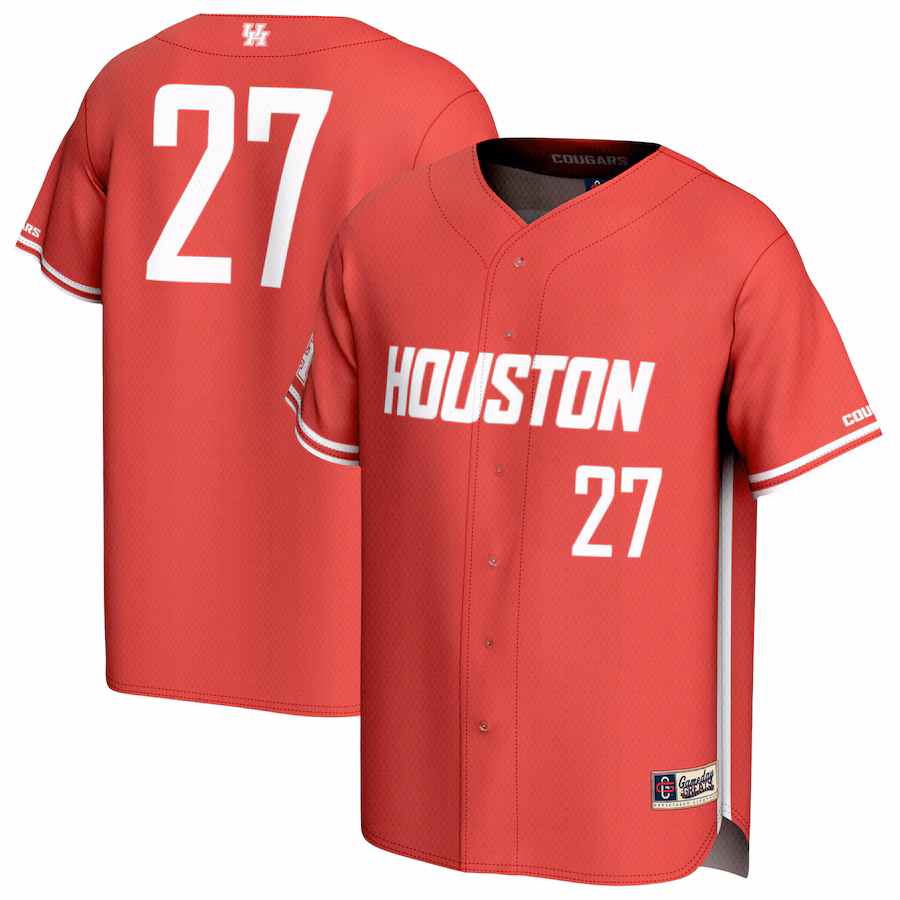 Adult GameDay Greats #27 Red Houston Cougars Lightweight Collegiate Baseball Fashion Jersey - ujerseystore