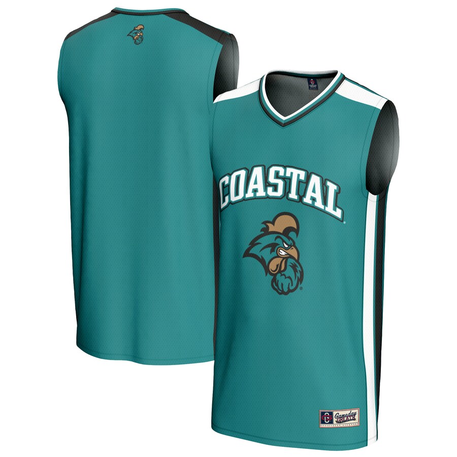 Men's GameDay Greats Teal Coastal Carolina Chanticleers Basketball Jersey - ujerseystore