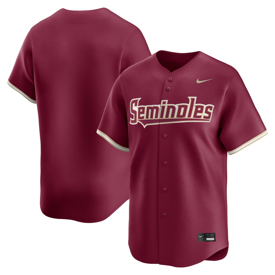 Men's Nike Garnet Florida State Seminoles College Limited Baseball Jersey - ujerseystore