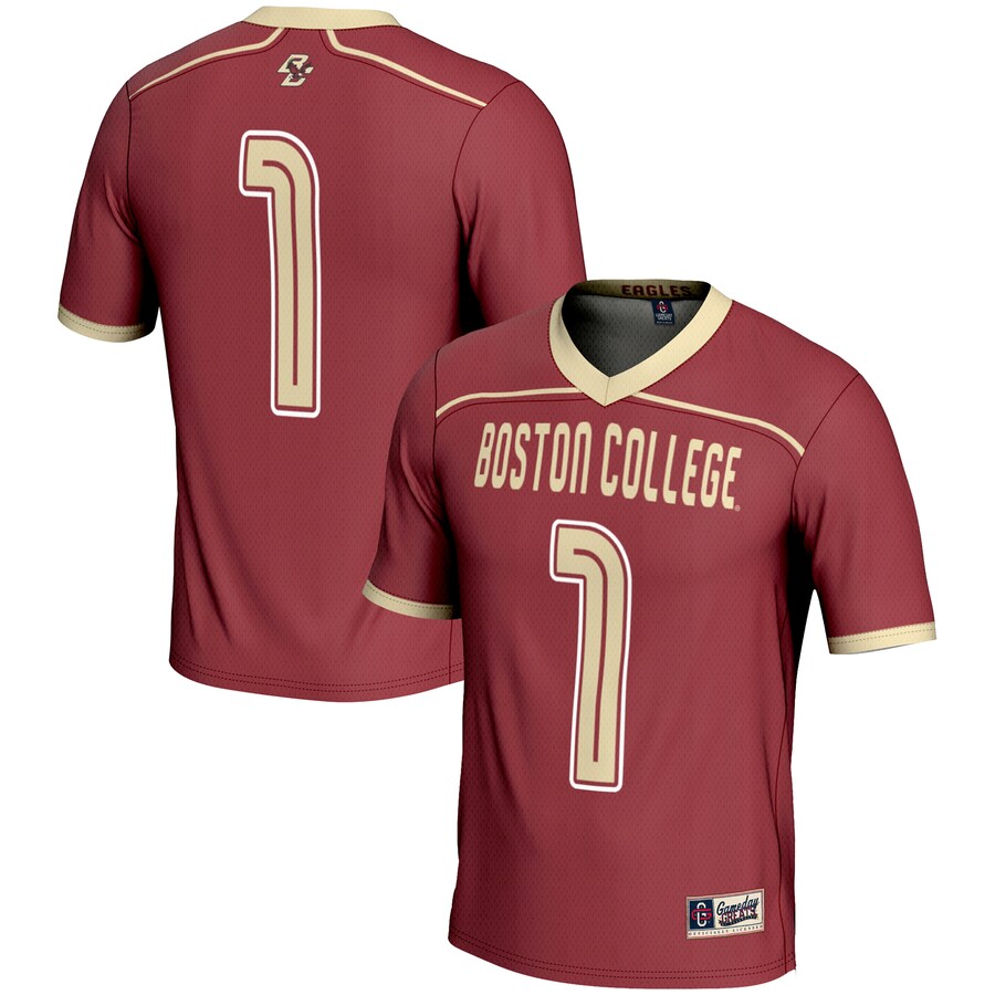 Youth GameDay Greats  Maroon Boston College Eagles #1 Lightweight Lacrosse Jersey - ujerseystore