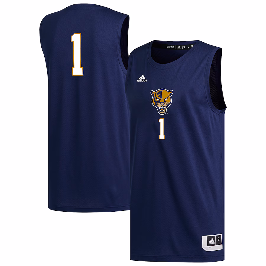 Men's adidas #1 Navy FIU Panthers Replica Basketball Jersey - ujerseystore