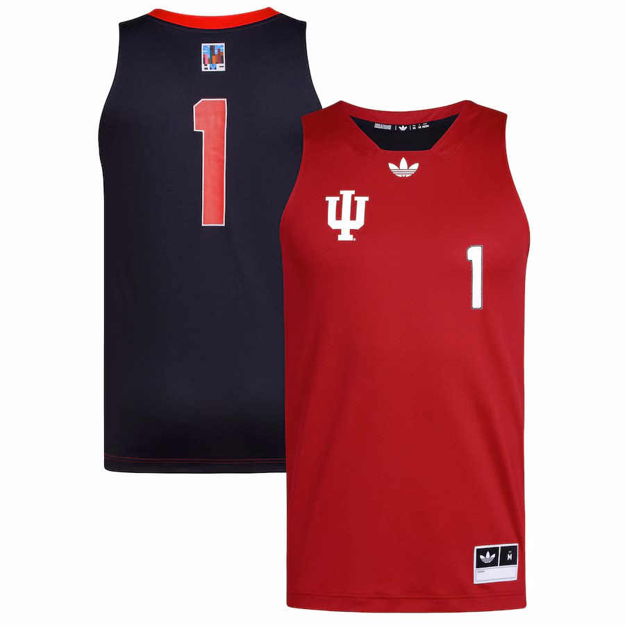 Men's adidas #1 Crimson/Black Indiana Hoosiers Black History Month Basketball Jersey - ujerseystore