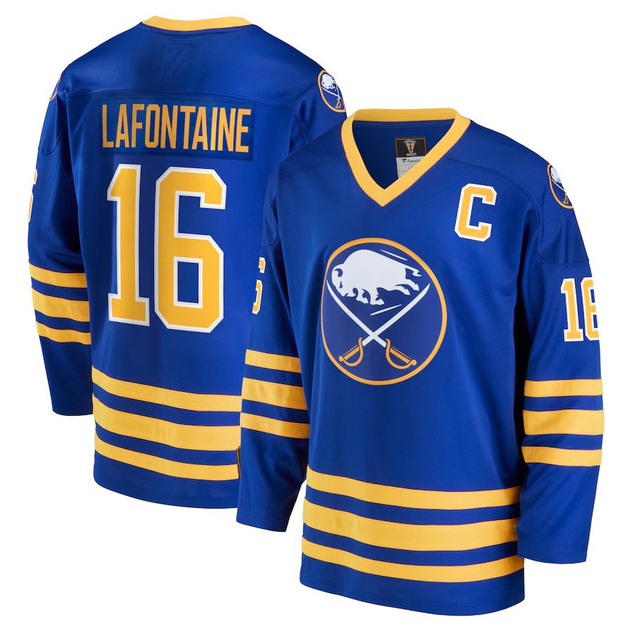 Men's Buffalo Sabres Pat LaFontaine Fanatics Royal Breakaway Retired Player Jersey - ujerseystore