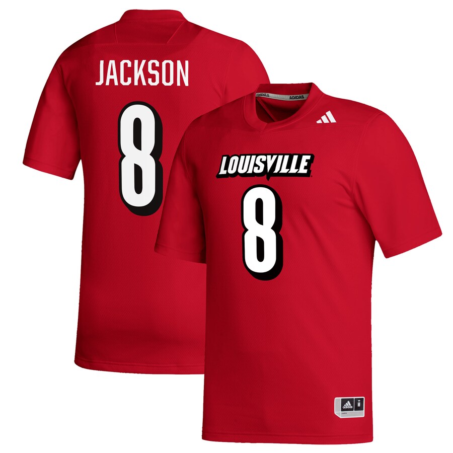 Men's adidas Lamar Jackson Red Louisville Cardinals Replica Football Alumni Jersey - ujerseystore