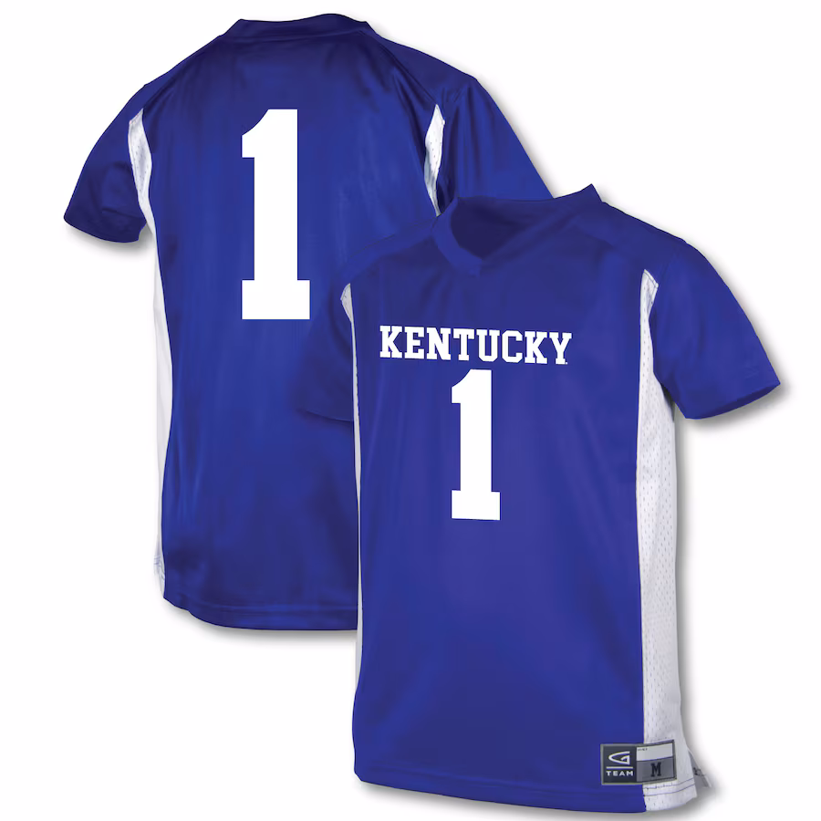 Youth Garb #1 Royal Kentucky Wildcats Football Jersey - ujerseystore