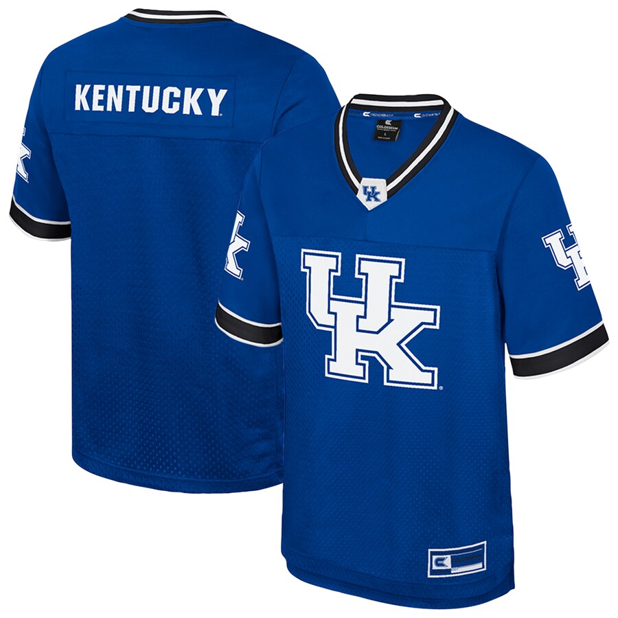 Men's Colosseum  Royal Kentucky Wildcats Nothing But The Hits Football Jersey - ujerseystore
