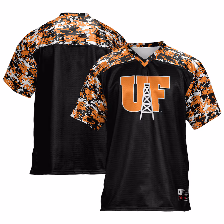 Men's GameDay Greats Black Findlay Oilers Camo Football Jersey - ujerseystore