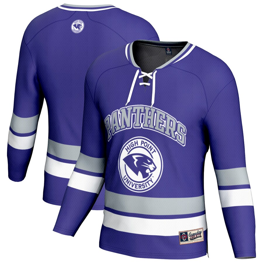 Youth GameDay Greats Purple High Point Panthers Hockey Jersey - ujerseystore