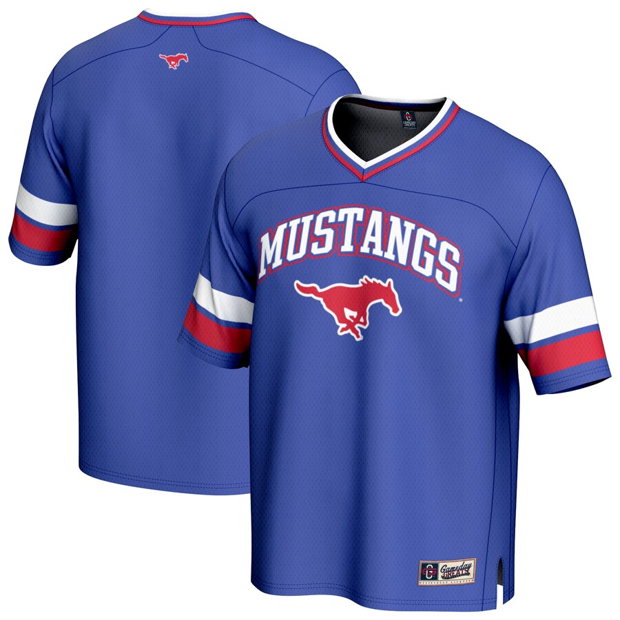 Men's GameDay Greats Royal SMU Mustangs Football Jersey - ujerseystore