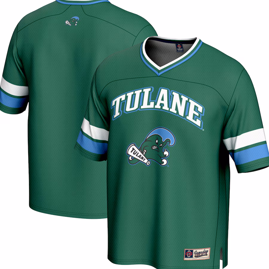 Men's GameDay Greats Green Tulane Green Wave Spirit Football Jersey - ujerseystore