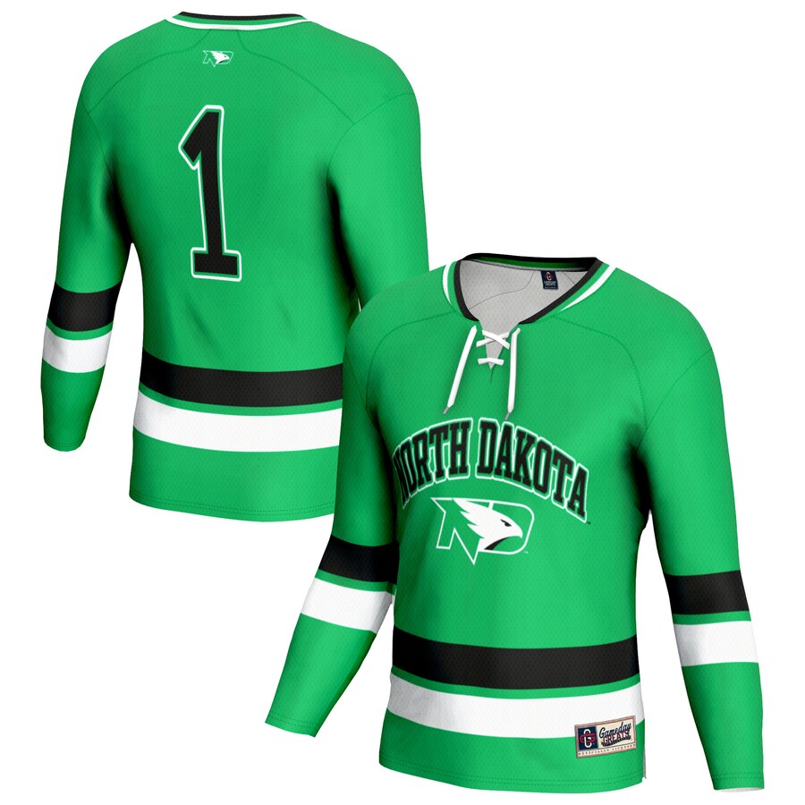 Youth  Kelly Green North Dakota Lightweight Women's Hockey Team Fashion Jersey - ujerseystore