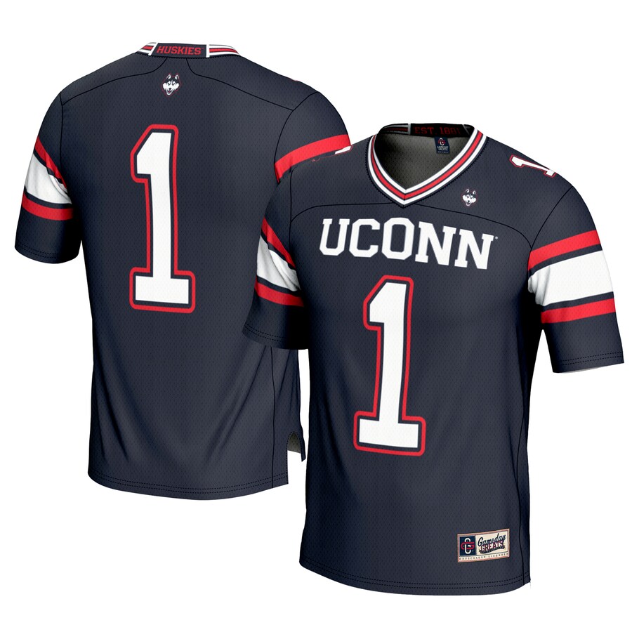 Youth GameDay Greats #1 Navy UConn Huskies Football Jersey - ujerseystore