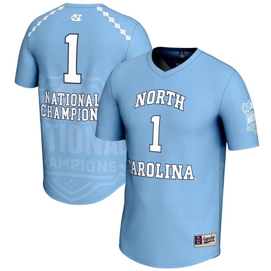 Unisex GameDay Greats #1 Carolina Blue North Carolina Tar Heels 2025 NCAA Women's Lacrosse National Champions Lightweight Fashion Jersey - ujerseystore
