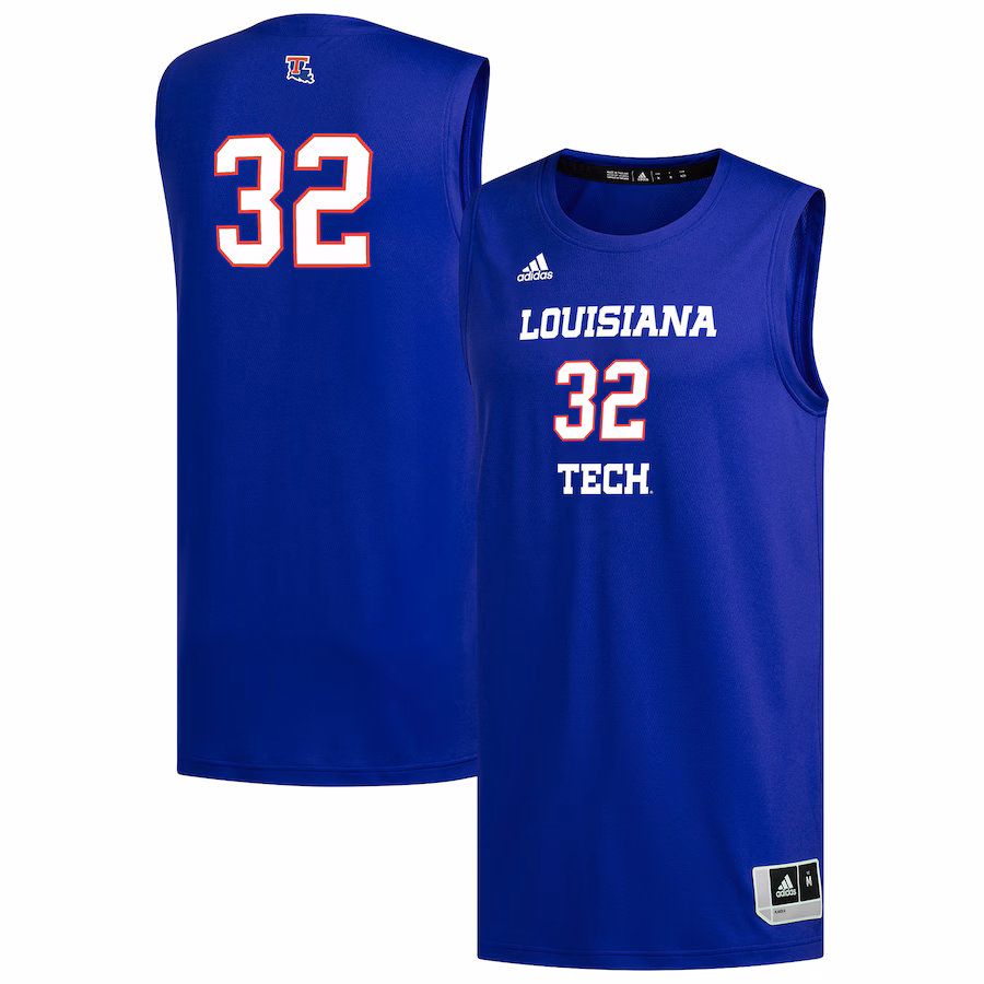 Men's adidas #1 Royal Louisiana Tech Bulldogs Replica Basketball Jersey - ujerseystore