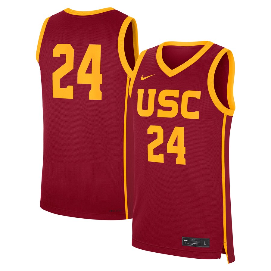 Men's Nike #24 Cardinal USC Trojans Road Replica Jersey - ujerseystore