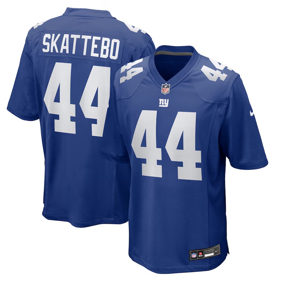 Men's New York Giants Cam Skattebo Nike Royal Team Game Player Jersey - ujerseystore