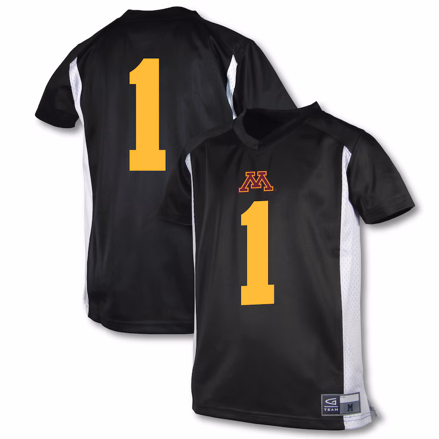 Youth Garb #1 Black Minnesota Golden Gophers Football Jersey - ujerseystore