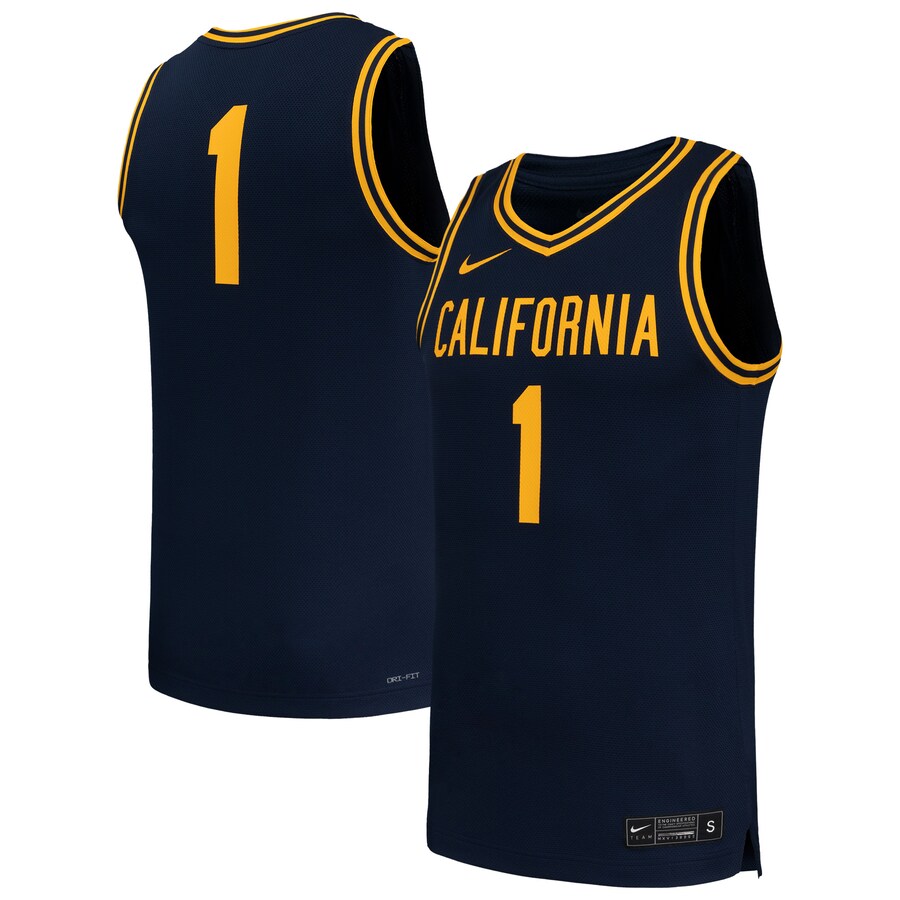 Men's Nike #1 Navy Cal Bears Replica Basketball Jersey - ujerseystore