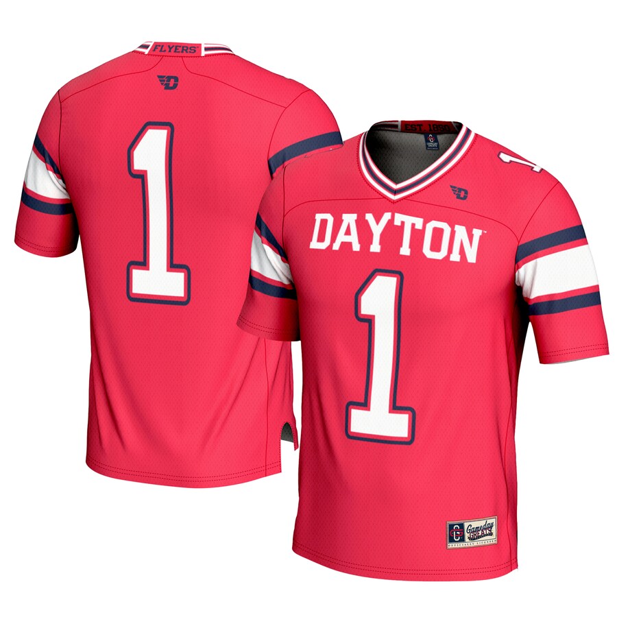 Youth GameDay Greats #1 Red Dayton Flyers Football Jersey - ujerseystore