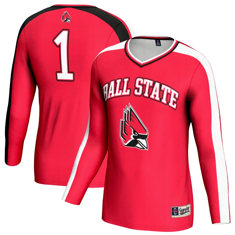 Youth GameDay Greats Cardinal Ball State Cardinals #1 Lightweight Volleyball Fashion Jersey - ujerseystore