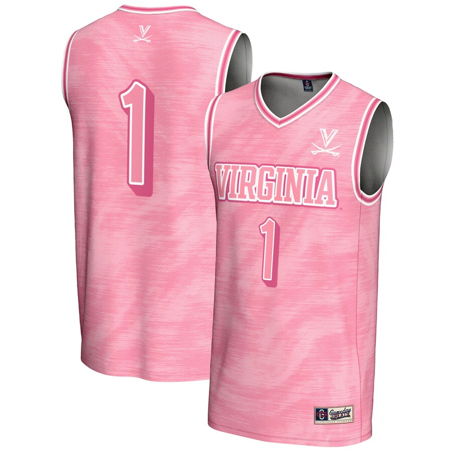 Youth GameDay Greats #1 Pink Virginia Cavaliers Lightweight Basketball Jersey - ujerseystore