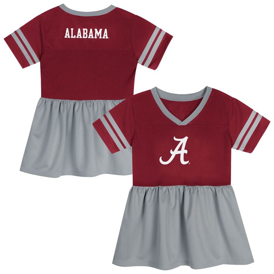 Girls Preschool Outerstuff Crimson/Grey Alabama Crimson Tide Stadium Lights Fashion Jersey Dress - ujerseystore