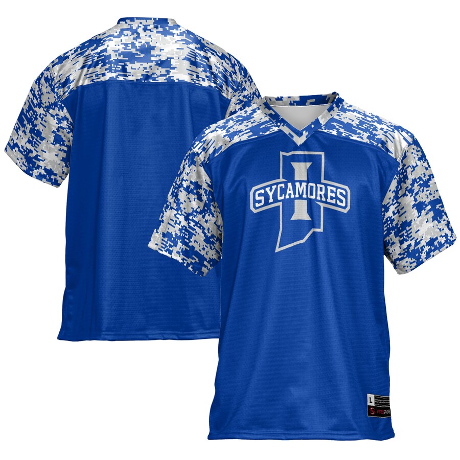 Men's GameDay Greats Royal Indiana State Sycamores Football Jersey - ujerseystore